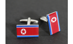 Boutons de Manchette drapeau Corée du Nord - 18 x 12 mm