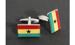 Boutons de Manchette drapeau Ghana - 18 x 12 mm