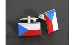 Boutons de Manchette drapeau République tchèque - 18 x 12 mm