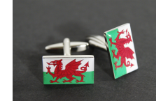 Boutons de Manchette drapeau Pays de Galles - 18 x 12 mm