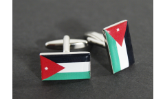 Boutons de Manchette drapeau Jordanie - 18 x 12 mm