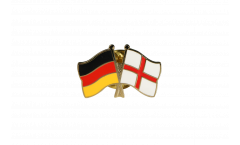 Pin's épinglette de l'amitié Allemagne - Angleterre St. George - 22 mm