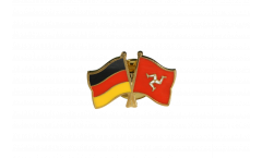 Pin's épinglette de l'amitié Allemagne - Royaume-Uni Île de Man - 22 mm
