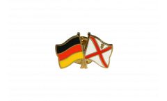 Pin's épinglette de l'amitié Allemagne - Royaume-Uni Jersey - 22 mm