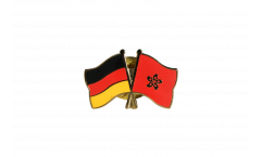 Pin's épinglette de l'amitié Allemagne - Hong Kong - 22 mm