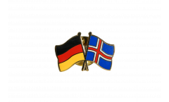 Pin's épinglette de l'amitié Allemagne - Islande - 22 mm
