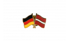Pin's épinglette de l'amitié Allemagne - Lettonie - 22 mm