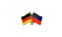 Pin's épinglette de l'amitié Allemagne - Liechtenstein - 22 mm