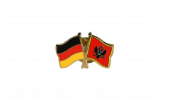 Pin's épinglette de l'amitié Allemagne - Monténégro - 22 mm