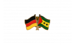 Pin's épinglette de l'amitié Allemagne - Sao Tomé e Principé - 22 mm