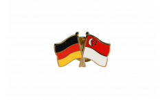 Pin's épinglette de l'amitié Allemagne - Singapour - 22 mm