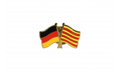 Pin's épinglette de l'amitié Allemagne - Espagne Catalonie - 22 mm