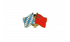 Pin's épinglette de l'amitié Bavière - Chine - 22 mm