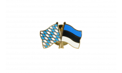 Pin's épinglette de l'amitié Bavière - Estonie - 22 mm