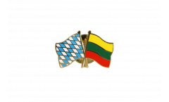 Pin's épinglette de l'amitié Bavière - Lituanie - 22 mm