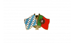 Pin's épinglette de l'amitié Bavière - Portugal - 22 mm