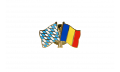 Pin's épinglette de l'amitié Bavière - Roumanie - 22 mm
