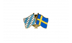 Pin's épinglette de l'amitié Bavière - Suède - 22 mm