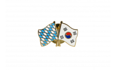 Pin's épinglette de l'amitié Bavière - Corée du Sud - 22 mm