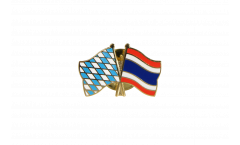 Pin's épinglette de l'amitié Bavière - Thaïlande - 22 mm