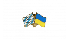 Pin's épinglette de l'amitié Bavière - Ukraine - 22 mm