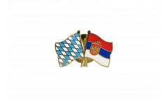 Pin's épinglette de l'amitié Bavière - Serbie avec blason - 22 mm