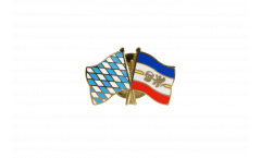 Pin's épinglette de l'amitié Bavière - Mecklembourg-Poméranie-Occidentale - 22 mm