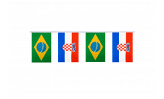 Guirlande d'amitié Brésil - Croatie - 15 x 22 cm