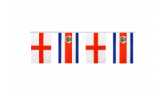 Guirlande d'amitié Angleterre - Costa Rica - 15 x 22 cm