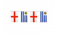Guirlande d'amitié Angleterre - Uruguay - 15 x 22 cm