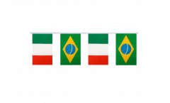 Guirlande d'amitié Italie - Brésil - 15 x 22 cm