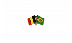 Pin's épinglette de l'amitié Belgique - Brésil - 22 mm