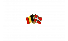 Pin's épinglette de l'amitié Belgique - Danemark - 22 mm