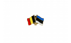 Pin's épinglette de l'amitié Belgique - Estonie - 22 mm