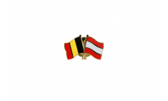 Pin's épinglette de l'amitié Belgique - Lettonie - 22 mm
