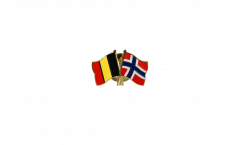 Pin's épinglette de l'amitié Belgique - Norvège - 22 mm