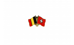 Pin's épinglette de l'amitié Belgique - Suisse - 22 mm