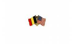 Pin's épinglette de l'amitié Belgique - USA - 22 mm