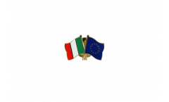 Pin's épinglette de l'amitié Italie - Union européenne UE - 22 mm