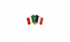 Pin's épinglette de l'amitié Italie - France - 22 mm