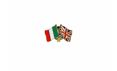 Pin's épinglette de l'amitié Italie - Royaume-Uni - 22 mm