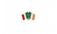 Pin's épinglette de l'amitié Italie - Irlande - 22 mm