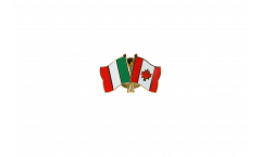 Pin's épinglette de l'amitié Italie - Canada - 22 mm