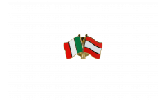 Pin's épinglette de l'amitié Italie - Lettonie - 22 mm