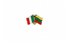Pin's épinglette de l'amitié Italie - Lituanie - 22 mm