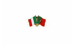 Pin's épinglette de l'amitié Italie - Portugal - 22 mm