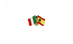 Pin's épinglette de l'amitié Italie - Espagne - 22 mm