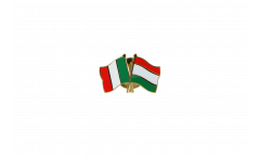 Pin's épinglette de l'amitié Italie - Hongrie - 22 mm