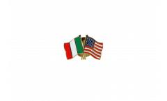 Pin's épinglette de l'amitié Italie - USA - 22 mm