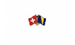 Pin's épinglette de l'amitié Suisse - Bosnie-Herzégovine - 22 mm